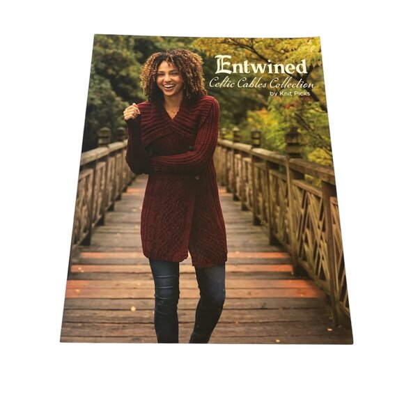 BOOK Entwined Celtic Cables Collection Patterns by Knit Picks Softcover 119 pgs - Picture 1 of 8